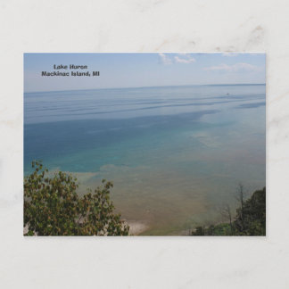 Meer van Huron op Mackinac Island, MI Briefkaart