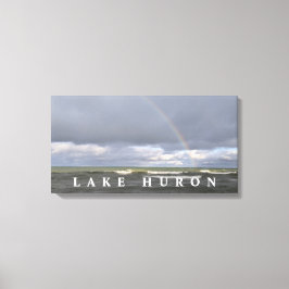 Meer van Huron-regenboog Canvas Afdruk