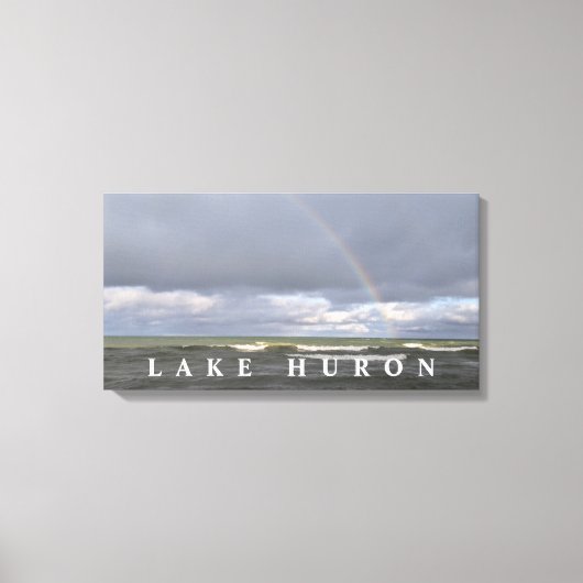 Meer van Huron-regenboog Canvas Afdruk (Voorkant)