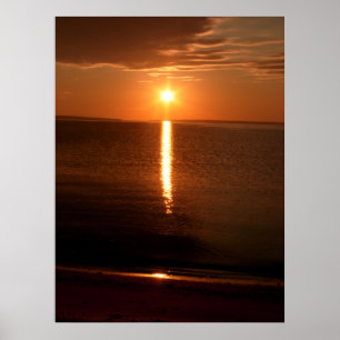 Meer van Huron Sunrise Poster