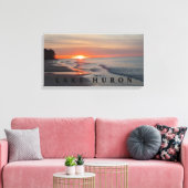 Meer van Huron Sunset Canvas Afdruk (Insitu (Woonkamer))