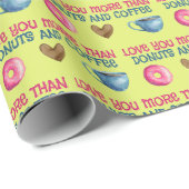 Meer van je dan donuts die papiervellen ompakken cadeaupapier (Rol Hoek)