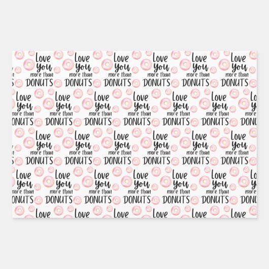 Meer van je dan donuts die papiervellen ompakken inpakpapier vel (Voorkant 2)