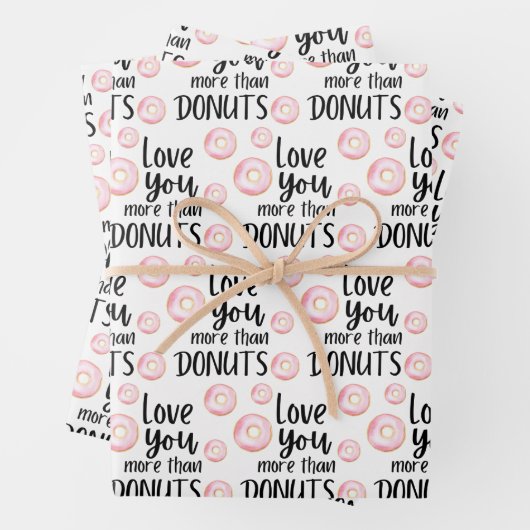 Meer van je dan donuts die papiervellen ompakken inpakpapier vel (In situ)