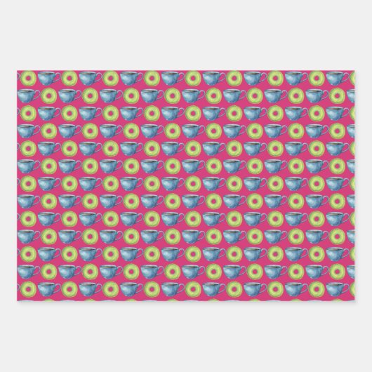 Meer van je dan donuts die papiervellen ompakken inpakpapier vel (Voorkant 2)