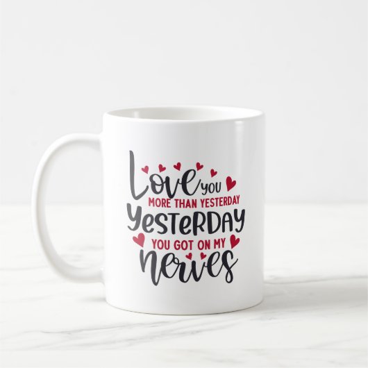 Meer van je dan gisteren koffiemok (Links)