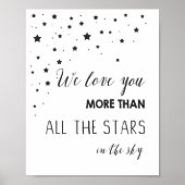 Meer van je dan van alle sterren Quote art Nursery Poster (Voorkant)
