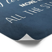 Meer van je dan van alle sterren Quote art Nursery Poster (Hoek)