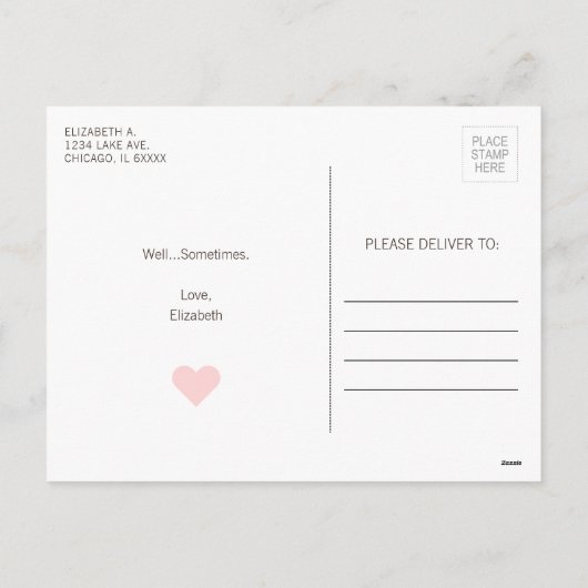 Meer van je dan van chocolade Valentijn Briefkaart (Achterkant)