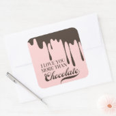 Meer van je dan van chocolade Valentijn sticker (Envelop)