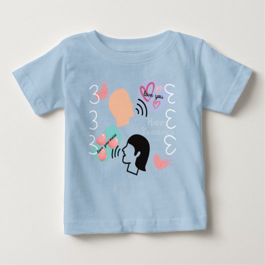 "Meer van je houden" Baby T-Shirt (Voorkant)