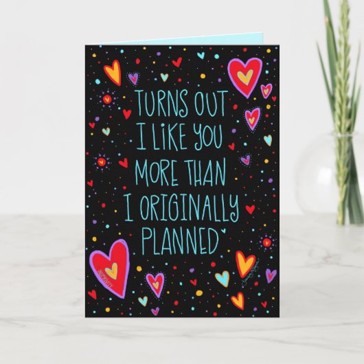 Meer van je houden dan ik van plan was citaat Vale Kaart (Voorkant)