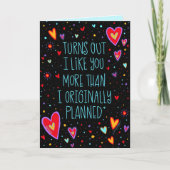 Meer van je houden dan ik van plan was Quote Valen Kaart (Voorkant)