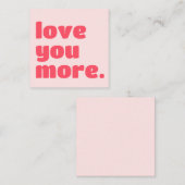 Meer van je houden notitiekaartje (Voorkant / Achterkant)