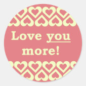 Meer van je! ronde sticker (Voorkant)