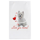 Meer van je! Westie Gift Bag Klein Cadeauzakje (Achterkant)
