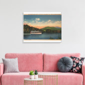 Meer van Junaluska, NC - Uitzicht van Cherokee Boa Canvas Afdruk (Insitu (Woonkamer))