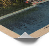 Meer van Junaluska, NC - Uitzicht van Cherokee Boa Poster (Hoek)