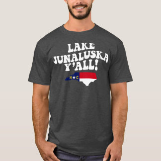 Meer van Junaluska Noord-Olina NC-vlag Schattige Z T-shirt