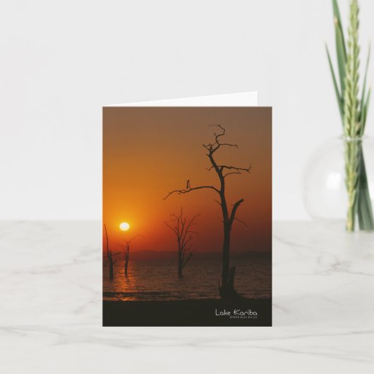 Meer van Kariba bij zonsondergang Kaart (Voorkant)