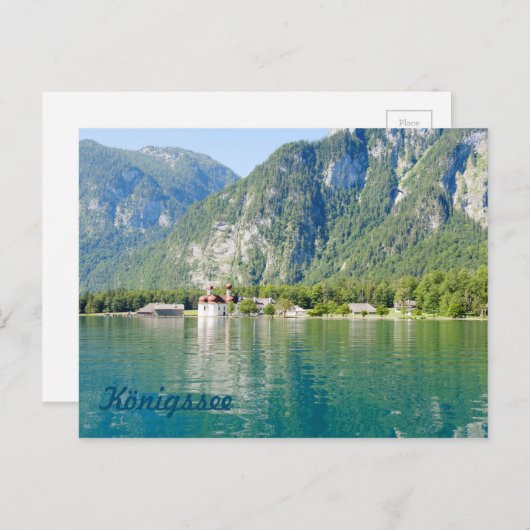 Meer van Königssee Briefkaart (Voorkant / Achterkant)