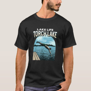 Meer van Life Torch Lake zwemmen Michigan Swimmer T-shirt