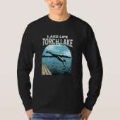 Meer van Life Torch Lake zwemmen Michigan Swimmer T-shirt (Voorkant)