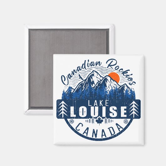 Meer van Louise Canada:  Retro Sunset Souvenir Magneet (Voorkant / Achterkant)
