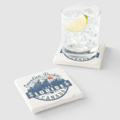 Meer van Louise Canada:  Retro Sunset Souvenir Stenen Onderzetter (Zijkant)