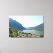 Meer van Lugano - schilderij Canvas Afdruk (Voorkant)