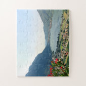 Meer van Lugano - schilderij Legpuzzel (Verticaal)