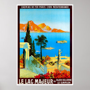 Meer van Maggiore, Italië, landschap, uitzicht, be Poster