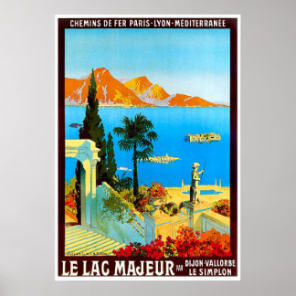 Meer van Maggiore, Italië, landschap, uitzicht, be Poster