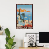 Meer van Maggiore Italië Oude Reisposter Afdruk Poster (Thuiskantoor)