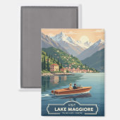 Meer van Maggiore Italië Reizen Magneet (Voorkant / Achterkant)