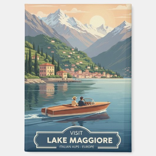 Meer van Maggiore Italië Reizen Magneet (Voorkant)