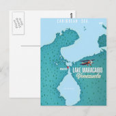 Meer van Maracaibo, Venezuela kaart navigatie. (Voorkant / Achterkant)