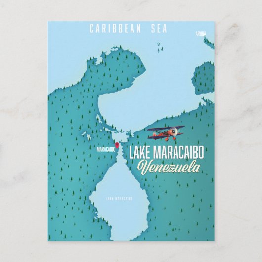 Meer van Maracaibo, Venezuela kaart navigatie. (Voorkant)