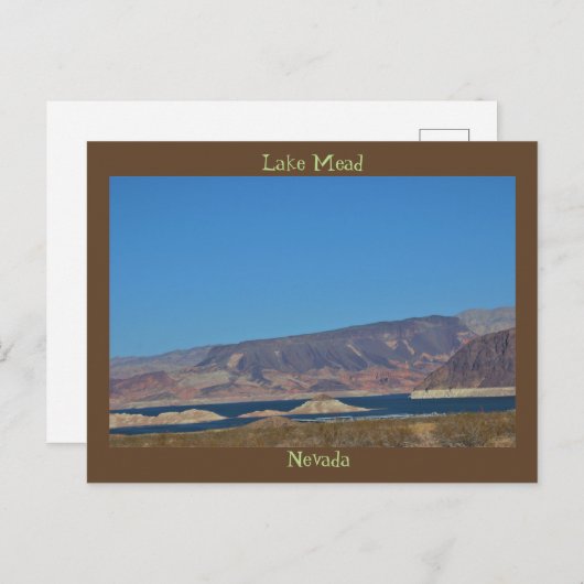 Meer van Mead Nevada Briefkaart (Voorkant / Achterkant)