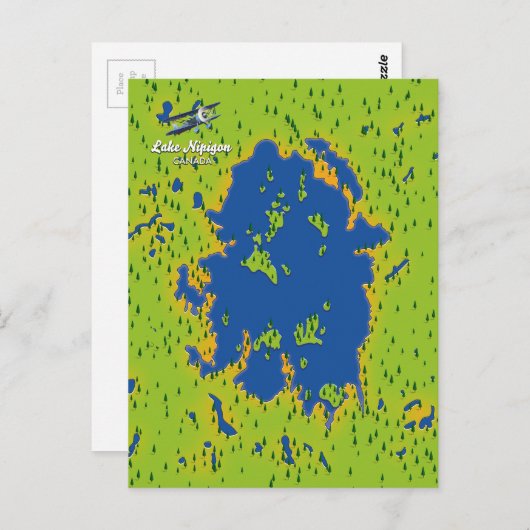 Meer van Nipigon Briefkaart (Voorkant / Achterkant)