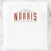 Meer van Norris Ovale Sticker (Tas)
