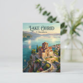 Meer van Ohrid N. Macedonië Briefkaart (Staand voorkant)