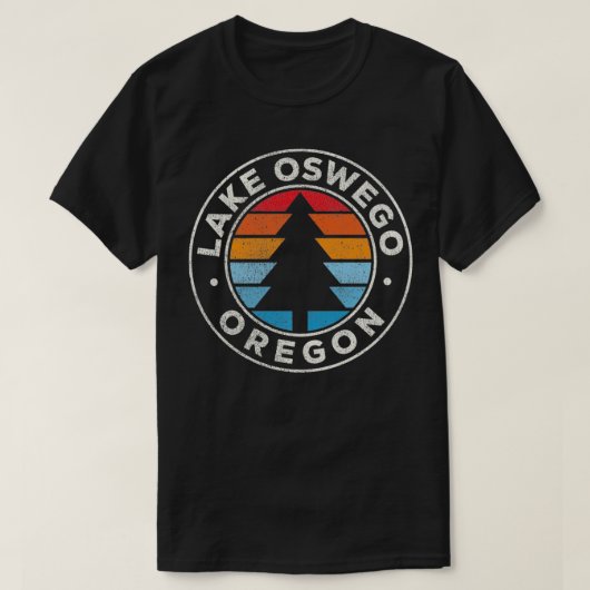 Meer van Oswego Oregon OF Grafisch Retro 70 s T-shirt (Design voorkant)