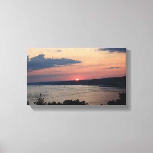 MEER VAN OZARK ZONSONDERGANG CANVAS AFDRUK (Voorkant)