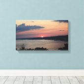 MEER VAN OZARK ZONSONDERGANG CANVAS AFDRUK (Insitu (Houten vloer))
