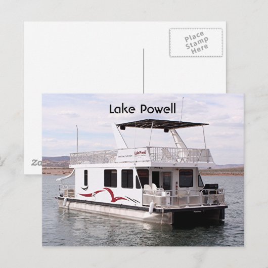 Meer van Powell: Houseboot, Arizona, Verenigde Sta Briefkaart (Voorkant / Achterkant)