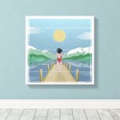 Meer van Rotoiti Nieuw-Zeeland Canvas Afdruk (Insitu (Houten vloer))