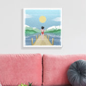 Meer van Rotoiti Nieuw-Zeeland Canvas Afdruk (Insitu (Woonkamer))