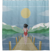 Meer van Rotoiti Nieuw-Zeeland Douchegordijn (Voorkant)