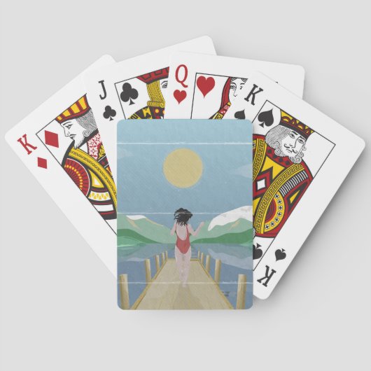 Meer van Rotoiti Nieuw-Zeeland Pokerkaarten (Achterkant)